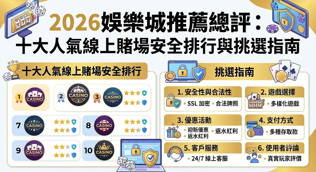 立即查看2026最新十大人氣排行,挑選您的首選安全娛樂城!